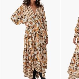 Free People Rows of Roses Maxi